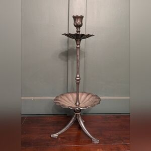 Source Unknown Silver Candle Holder